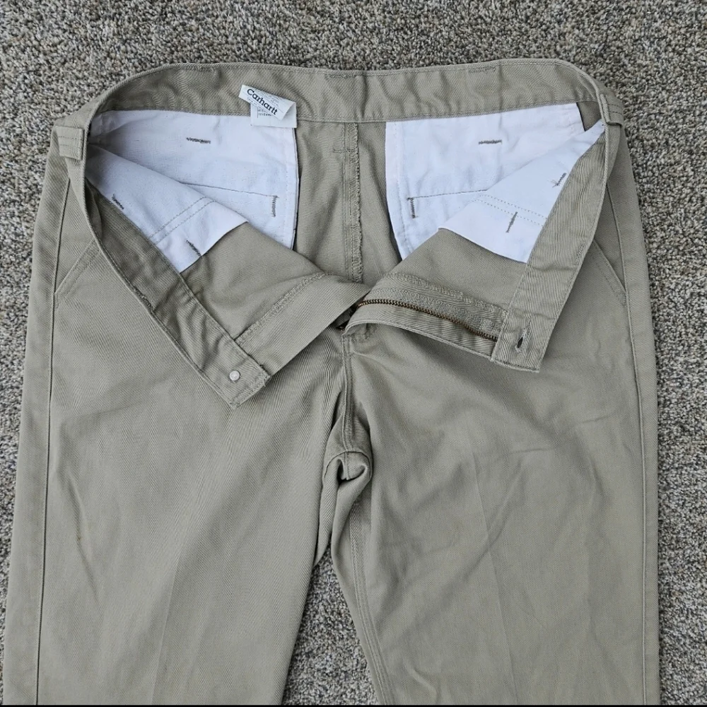 Vintage Carhartt Tan Blended Twill Pants Work Wear Khaki Slacks B290KHI 34x30